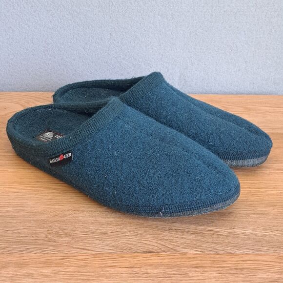 Haflinger AS Boiled Wool Soft Sole Slippers Women’s 10 EU 41 Hunter Green - Picture 1 of 10